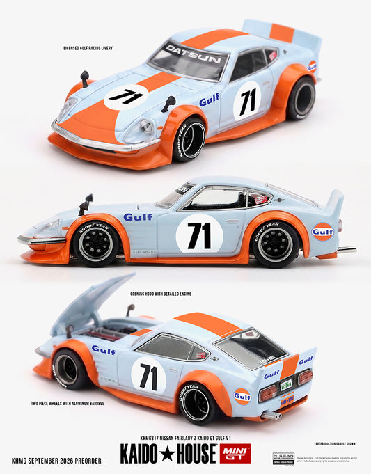PRE-ORDER DEADLINE: SEPTEMBER 16 - KAIDO HOUSE - NISSAN FAIRLADY Z KAIDO GT GULF V1  - APRIL 2027