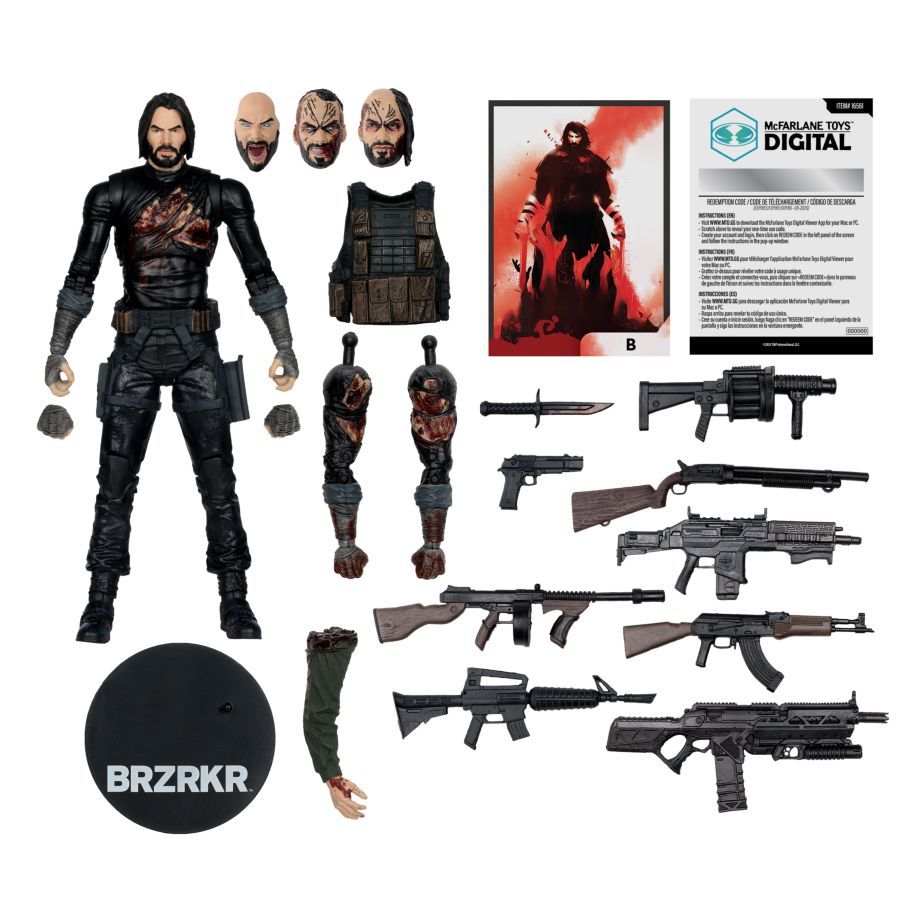 MCFARLANE - BRZRKR B - CREATED BY KEANU REEVES - 7" DELUXE ACTION FIGURE