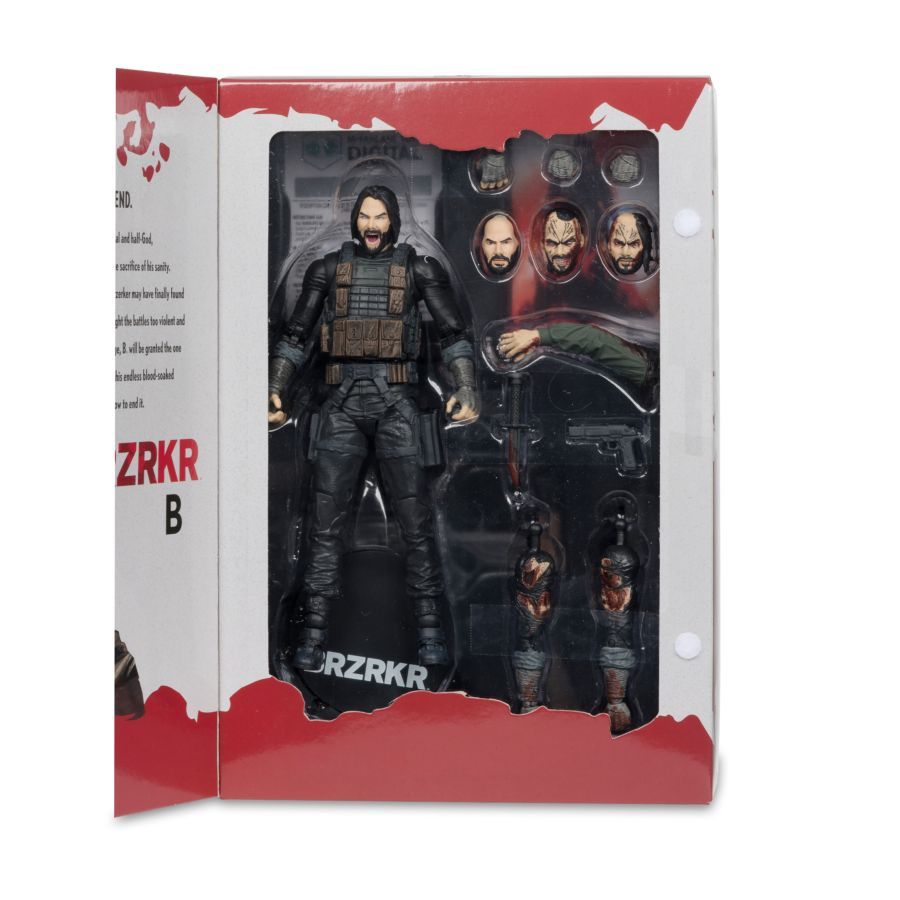 MCFARLANE - BRZRKR B - CREATED BY KEANU REEVES - 7" DELUXE ACTION FIGURE