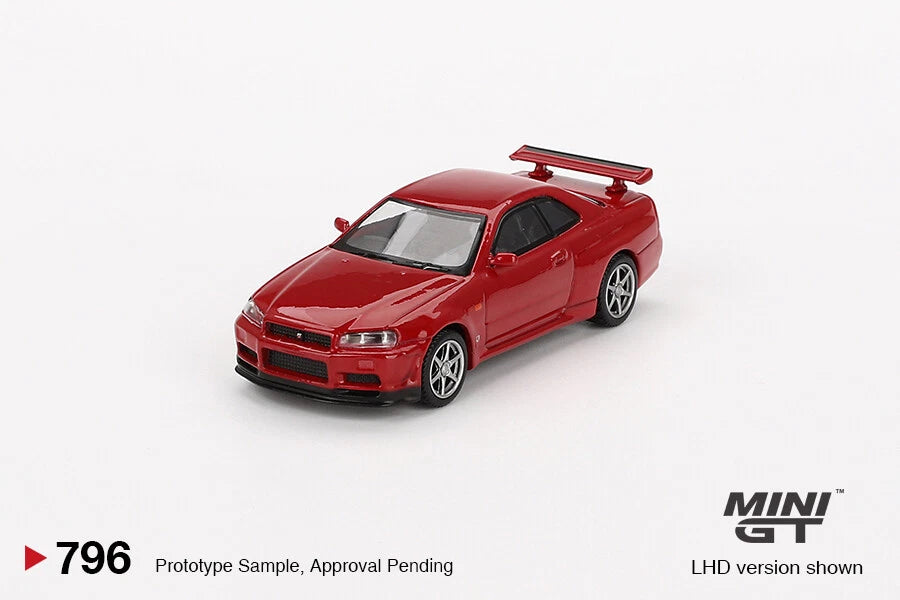 MINI GT - NISSAN SKYLINE GT-R (R34) V-SPEC - ACTIVE RED