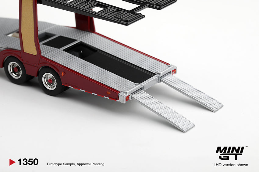 PRE-ORDER DEADLINE: AUGUST 26 - MINI GT - SCANIA 770S A6x4NA CAR TRANSPORTER V8 - 50th ANNIVERSARY CAR TRANSPORTER RED - FEBRUARY 2027