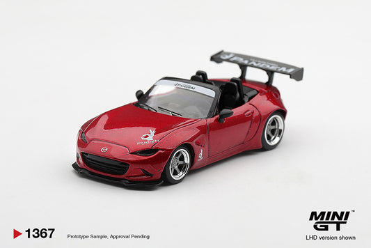 PRE-ORDER DEADLINE: AUGUST 26 - MINI GT - MAZDA MIATA MX-5 (ND) PANDEM KODO RED - STANDARD BOX