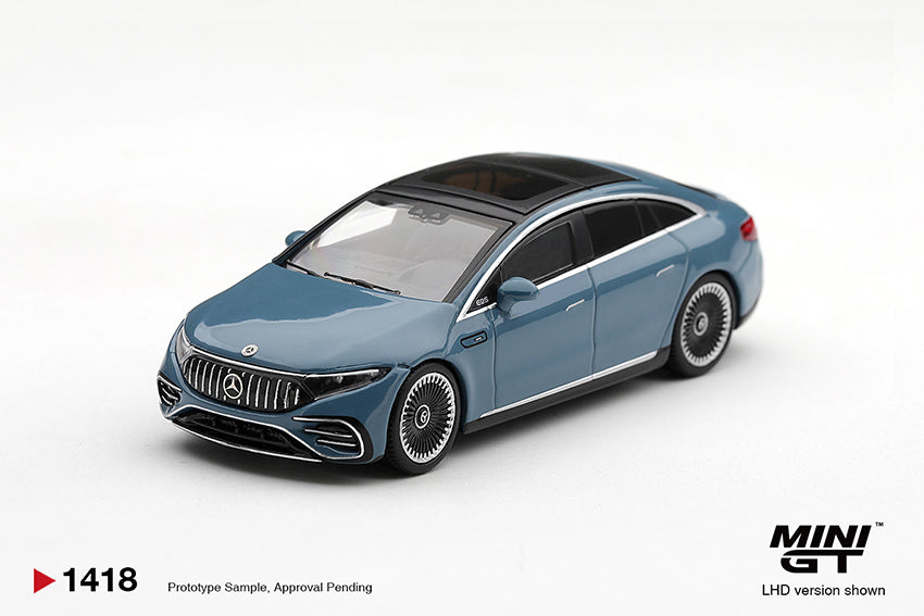PRE-ORDER DEADLINE: OCTOBER 21 - MINI GT - MERCEDES-AMG EQS 53 BLUE  - EST ARRIVAL MAY 2027 - STANDARD BOX