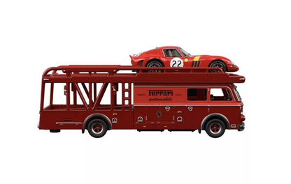 HOT WHEELS - FERRARI 250 GTO (2025) - FIAT 642 RN2 BARTOLETTI TRANSPORTER - TEAM TRANSPORT #83