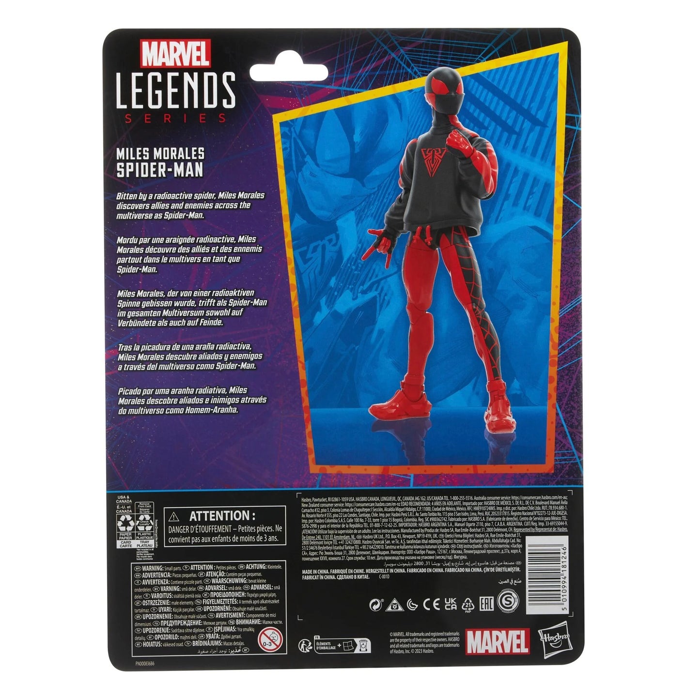 MARVEL LEGENDS - SPIDER MAN RETRO COLLECTION - MILES MORALES - ACTION FIGURE