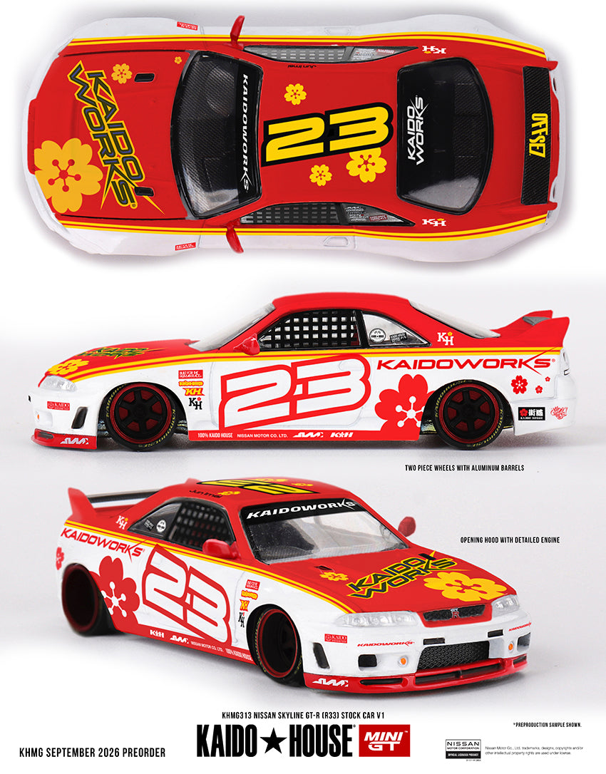 PRE-ORDER DEADLINE: SEPTEMBER 16 - KAIDO HOUSE - NISSAN SKYLINE GT-R (R33) KAIDO STOCK CAR V1  - APRIL 2027