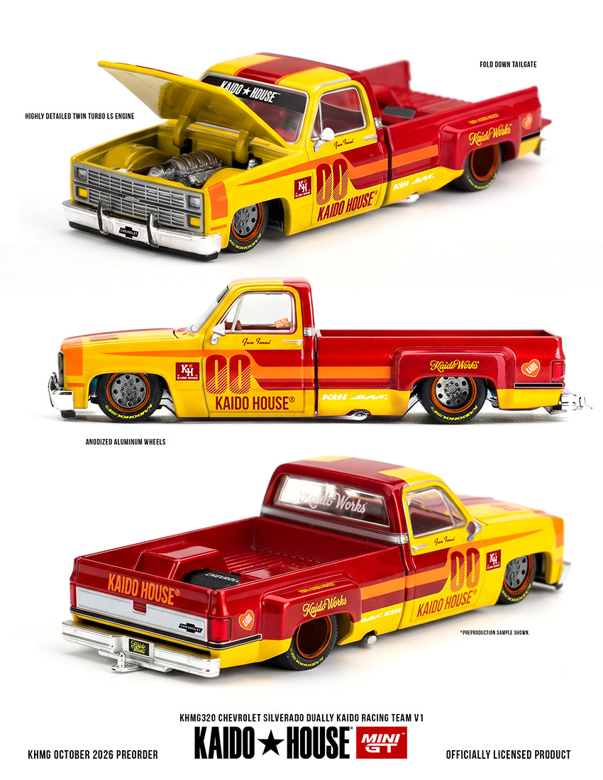 PRE-ORDER DEADLINE: OCTOBER 16 - KAIDO HOUSE - CHEVROLET SILVERADO DUALLY KAIDO RACING TEAM V1  - EST: JUNE 2027